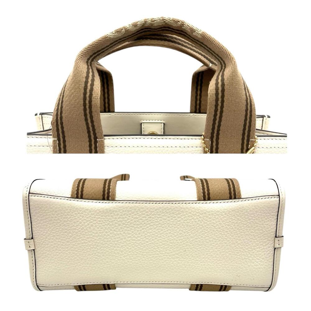 Coach Smith Tote Bag 24 2-way Shoulder CBH14IMCAH Leather Chalk Multi Women's... - Picture 4 of 10